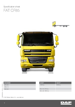 Șasiuri rigide DAF CF 85.460 FAT DC