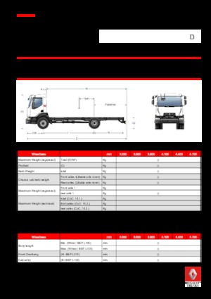 Șasiuri rigide Renault D 13 HIGH 4X2 R 240 E6