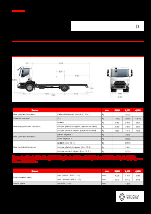 Șasiuri rigide Renault D 19 XLOAD P4X2 TANKER 280E6