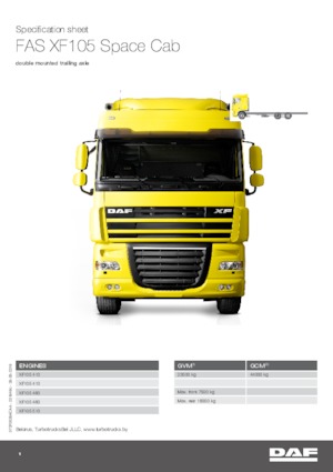 Șasiuri rigide DAF XF 105.410 FAS