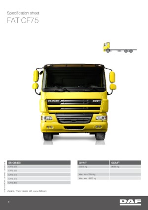 Șasiuri rigide DAF CF 75.250 FAT