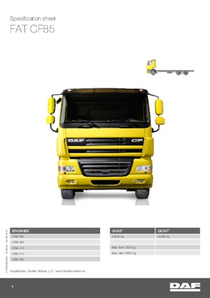 Șasiuri rigide DAF CF 85.360 FAT