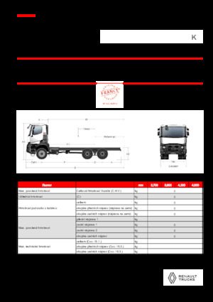 Șasiuri rigide Renault K P6X6 MEDIUM 11L E6