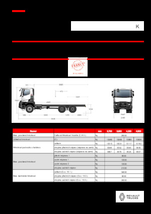 Șasiuri rigide Renault K P6X6 MEDIUM 13L E6