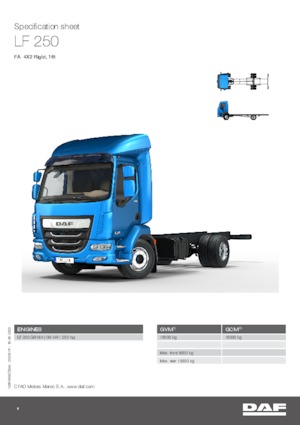 Șasiuri rigide DAF LF 250 FA 16t