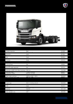 Șasiuri rigide Scania P 250 B6x4NA