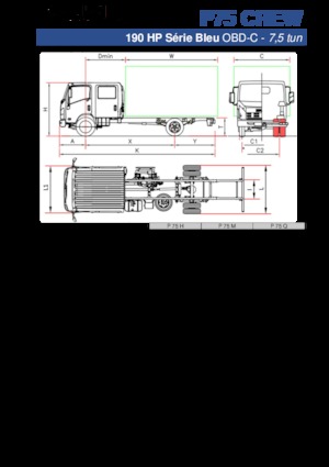 Șasiuri rigide Isuzu P75 Q Crew
