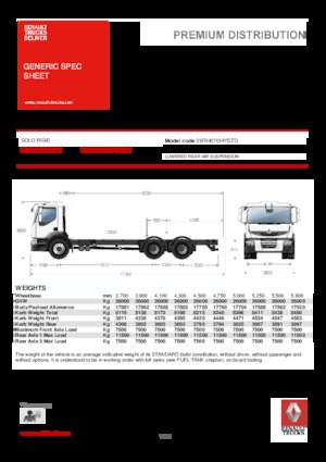 Șasiuri rigide Renault PREMIUM 310.26 6x2*4 D HYBRID