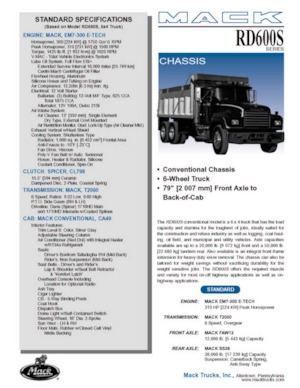 Șasiuri rigide Mack RD690S CA49 EM7-300 E-TECH 6x4