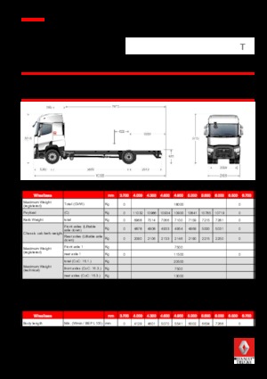 Șasiuri rigide Renault T 430.18 4x2 R E6