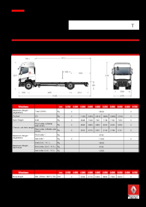Șasiuri rigide Renault T 460.18 4x2 R LOW E6