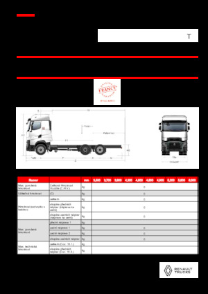 Șasiuri rigide Renault T HIGH P6X2 LOW 24,5T 13L E6