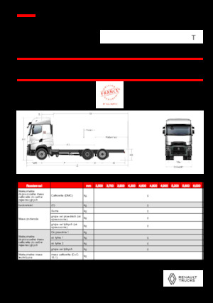 Șasiuri rigide Renault T HIGH P6X2 LOW 24,5T 13L E6