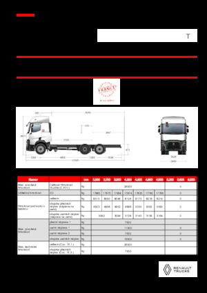 Șasiuri rigide Renault T P6X2 11L E6