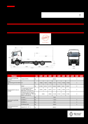 Șasiuri rigide Renault T P6X2 13L E6