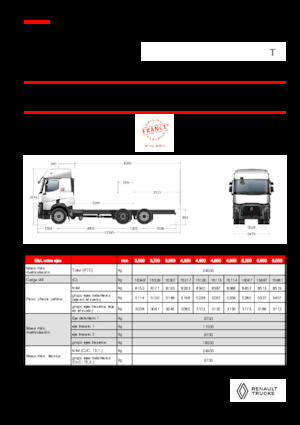 Șasiuri rigide Renault T P6X2 LOW 24,5T 13L E6