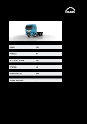 Șasiuri rigide MAN TGX 33.500 6x4