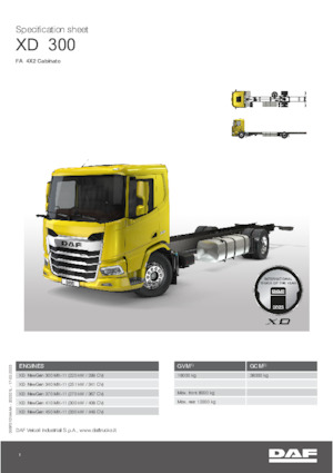 Șasiuri rigide DAF XD 340 FA