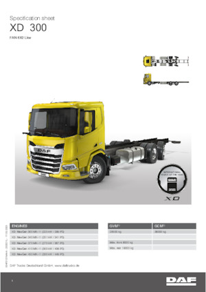 Șasiuri rigide DAF XD 300 FAN