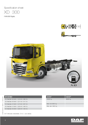 Șasiuri rigide DAF XD 300 FAN