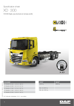 Șasiuri rigide DAF XD 340 FAR