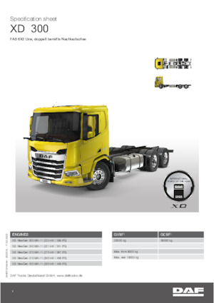 Șasiuri rigide DAF XD 410 FAS