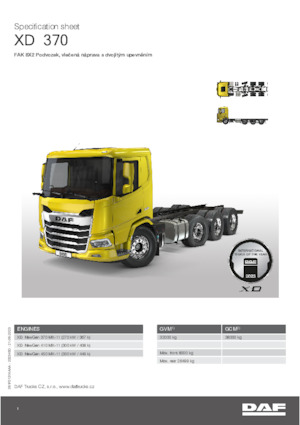 Șasiuri rigide DAF XD 370 FAK