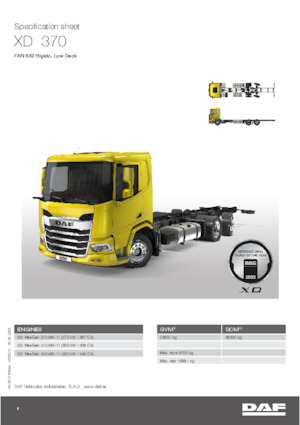 Șasiuri rigide DAF XD 450 FAN Low Deck