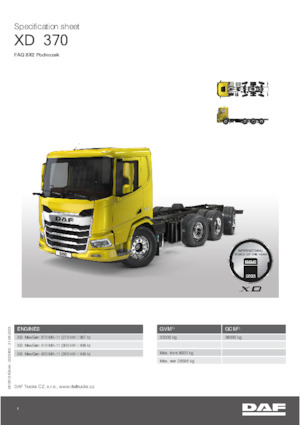 Șasiuri rigide DAF XD 370 FAQ