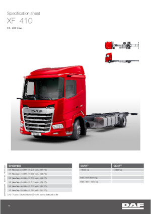 Șasiuri rigide DAF XF 410 FA