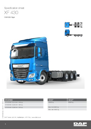 Șasiuri rigide DAF XF 430 FAW