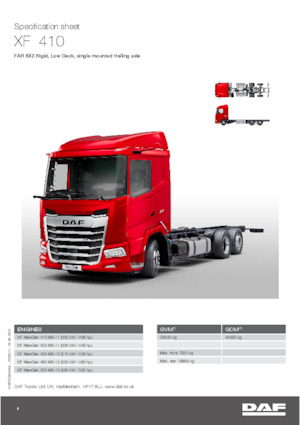 Șasiuri rigide DAF XF 370 FAR Low Deck