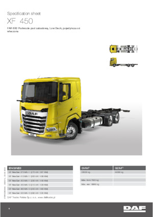 Șasiuri rigide DAF XF 480 FAR Low Deck