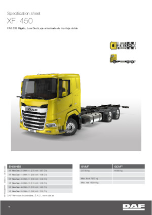 Șasiuri rigide DAF XF 480 FAS Low Deck