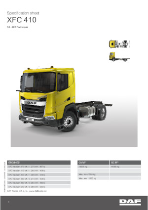 Șasiuri rigide DAF XFC 410 FA