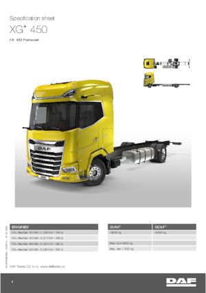 Șasiuri rigide DAF XG+ 450 FA