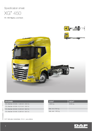 Șasiuri rigide DAF XG+ 430 FA Low Deck