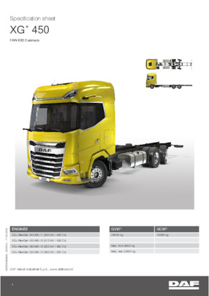 Șasiuri rigide DAF XG+ 530 FAN