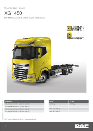 Șasiuri rigide DAF XG+ 480 FAR Low Deck