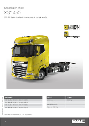 Șasiuri rigide DAF XG+ 480 FAR Low Deck