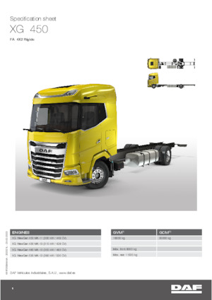 Șasiuri rigide DAF XG 480 FA
