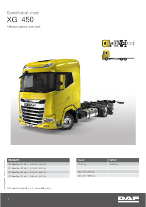 Șasiuri rigide DAF XG 430 FAN Low Deck