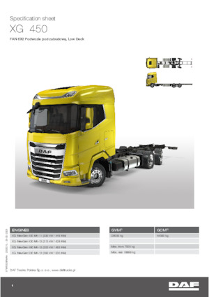 Șasiuri rigide DAF XG 430 FAN Low Deck