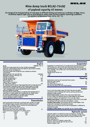 Basculante rigide Belaz 75450