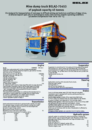 Basculante rigide Belaz 75453