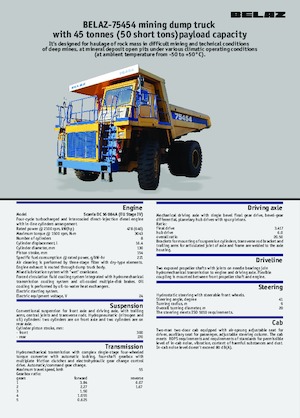 Basculante rigide Belaz 75454