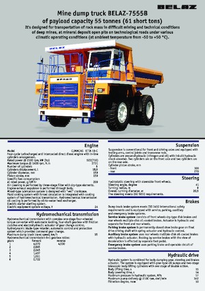 Basculante rigide Belaz 7555B