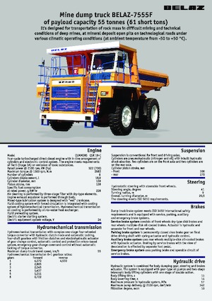 Basculante rigide Belaz 7555F