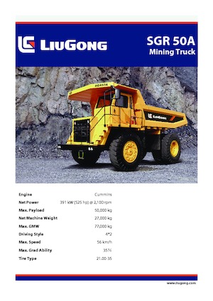 Basculante rigide Liugong SGR50A 