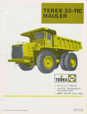 Basculante rigide Terex 33-11C